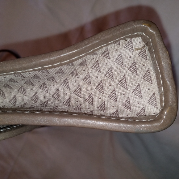 🎊HP!🎊VTG Liz Claiborne | Grey/Taupe Genuine Leather Envelope Shoulder Purse - Picture 15 of 15